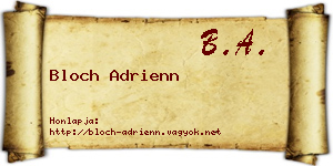 Bloch Adrienn névjegykártya